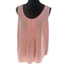 Lilly Pulitzer Dahlia Silk Tank Top Camisole Peachy Pink Size Large